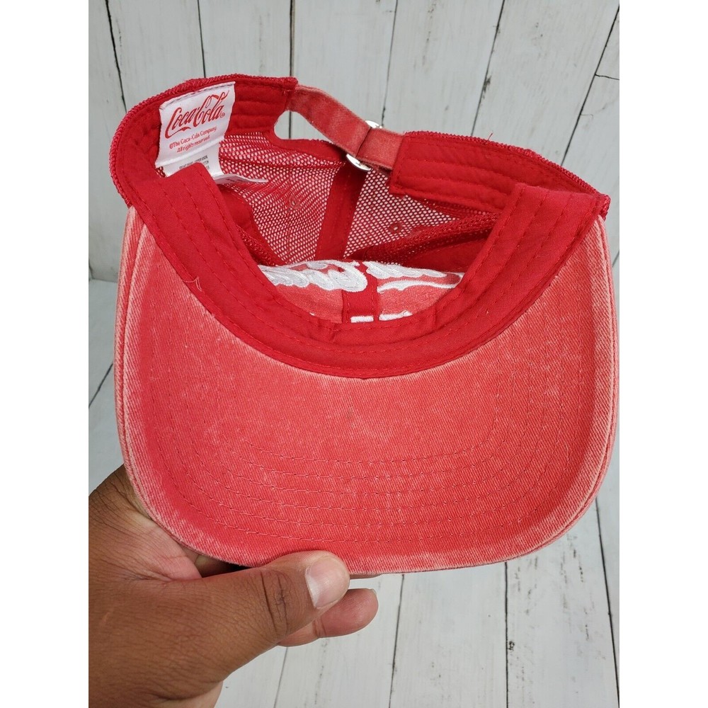 Coca-Cola Slideback Mesh Back Red Hat Drink Coke Tokyo Japan Red Adjustable Nice - Picture 7 of 11